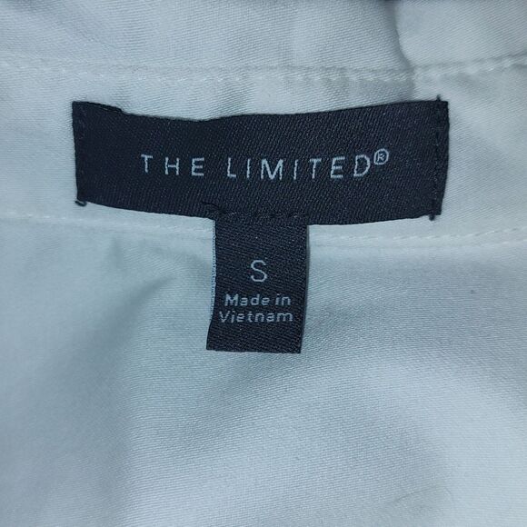 The Limited white button down wide ruffle sleeve blouse  Sz S - Picture 5 of 5